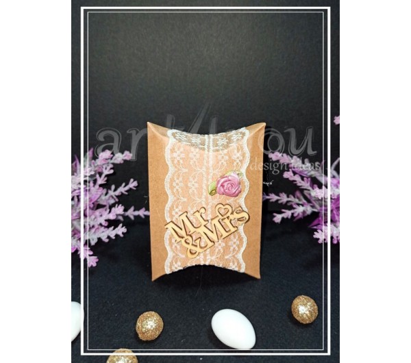  Μπομπονιέρα γάμου κουτί Mr&Mrs